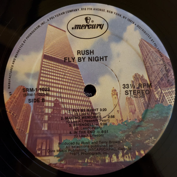 Rush : Fly By Night (LP, Album, RE, Kee)