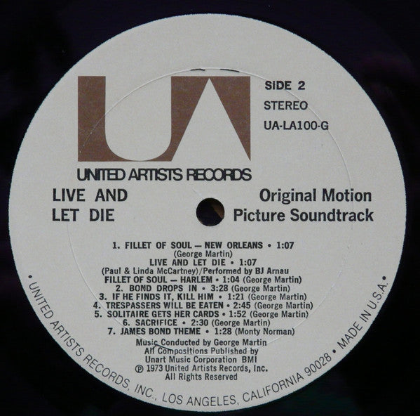 Various : Live And Let Die (Original Motion Picture Soundtrack) (LP, Album)