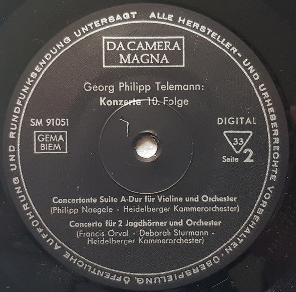G. Ph.Telemann*, Heidelberger Kammerorchester : Konzerte 10. Folge (LP)