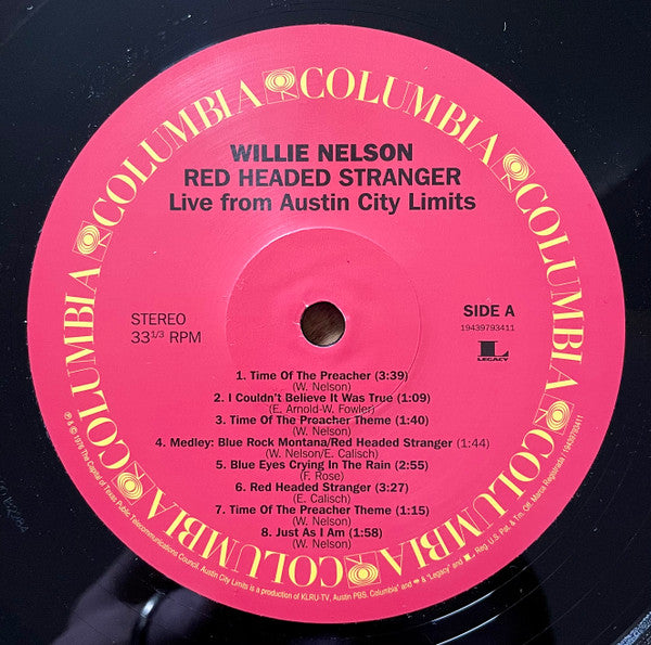 Willie Nelson : Red Headed Stranger Live From Austin City Limits (LP, Album, RSD, Ltd)