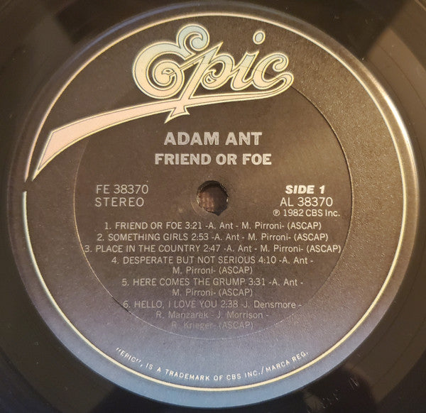 Adam Ant : Friend Or Foe (LP, Album, Pit)