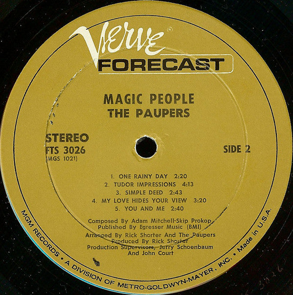 The Paupers : Magic People (LP, Album, H.V)