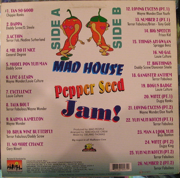 Various : Mad House Pepper Seed Jam (LP, Comp, Mixed)