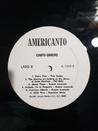 Various : Canto Obrero (LP, Album)
