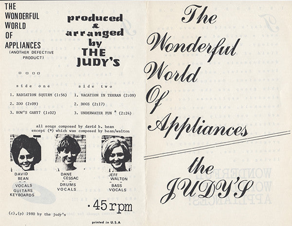 The Judy's : Wonderful World Of Appliances (12", EP)