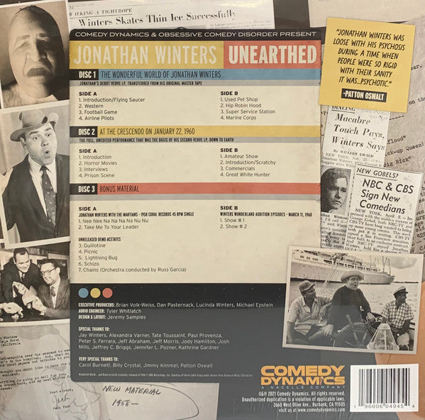 Jonathan Winters : Unearthed (3xLP, RSD)