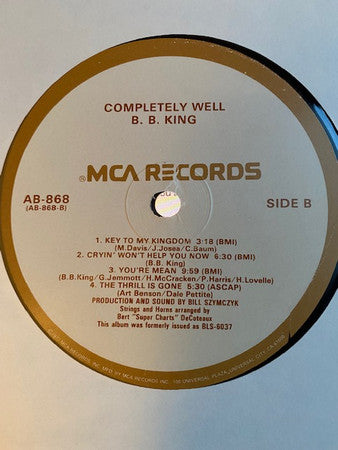 B.B. King : Completely Well (LP, Album, RE, Glo)