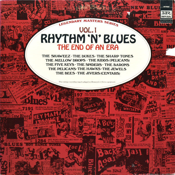 Various : Rhythm 'N' Blues Volume 1: The End Of An Era (LP, Comp, Mono, Res)