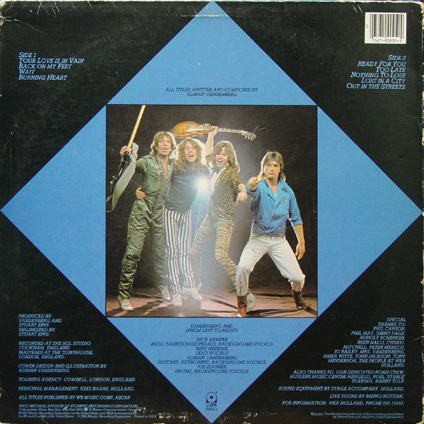 Vandenberg : Vandenberg (LP, Album, Spe)