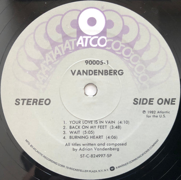 Vandenberg : Vandenberg (LP, Album, Spe)