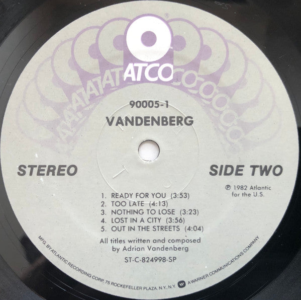 Vandenberg : Vandenberg (LP, Album, Spe)