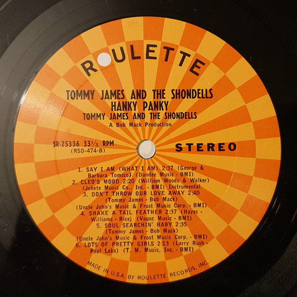 Tommy James & The Shondells : Hanky Panky (LP, Album, RP)