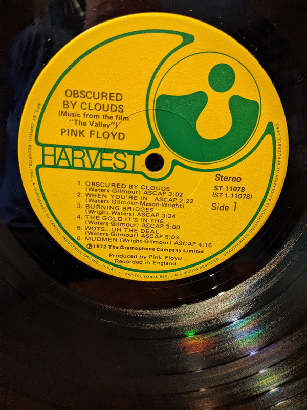Pink Floyd : Obscured By Clouds (LP, Album, RE)