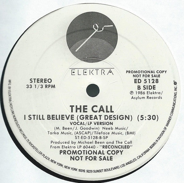The Call : I Still Believe (Great Design) (12", Single, Promo, SP )