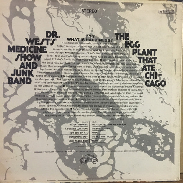 Dr. West's Medicine Show And Junk Band : The Eggplant That Ate Chicago (LP, Album)