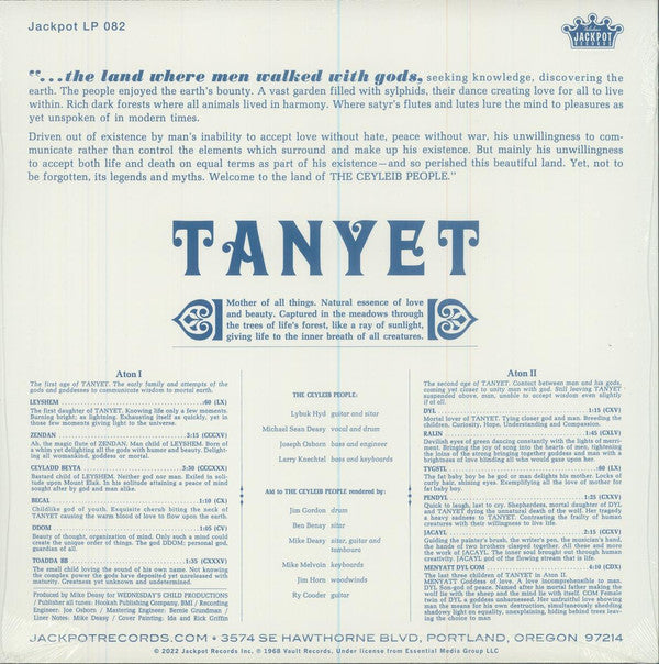 The Ceyleib People : Tanyet (LP, Album, RE, Blu)