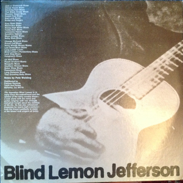 Blind Lemon Jefferson : Blind Lemon Jefferson (2xLP, Comp)