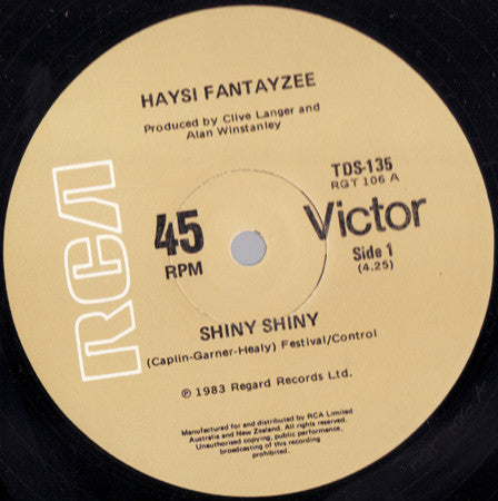Haysi Fantayzee : Shiny Shiny (Dance Version) (12", Single)