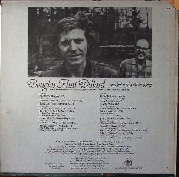 Doug Dillard : You Don't Need A Reason To Sing (LP, Album)