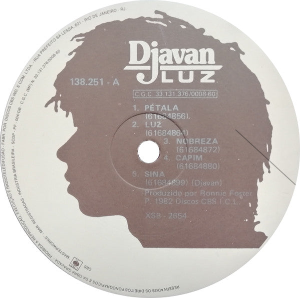 Djavan : Luz (LP, Album)