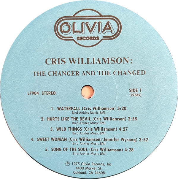Cris Williamson : The Changer And The Changed (LP, RE)