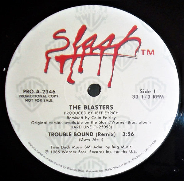 The Blasters : Trouble Bound (Remix) (12", Promo)