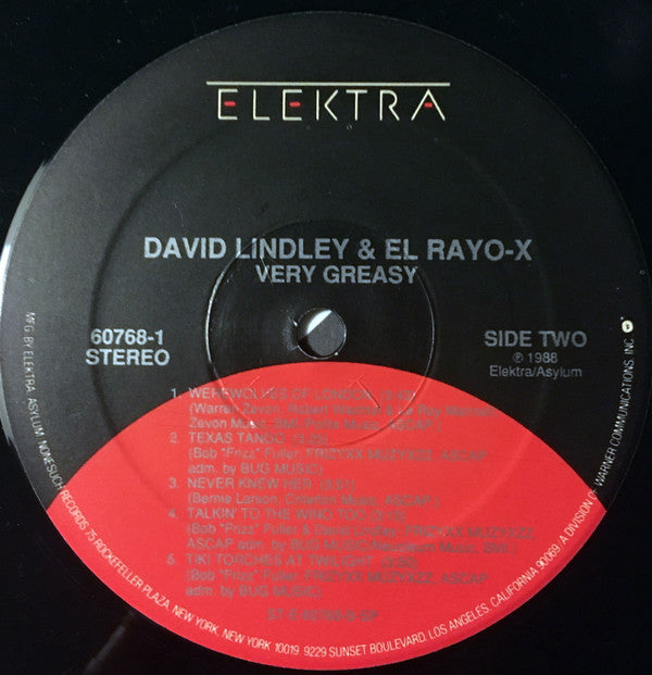 David Lindley And El Rayo-X : Very Greasy (LP, Album, SP )
