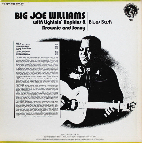 Big Joe Williams With Lightnin' Hopkins & Sonny Terry & Brownie McGhee : Blues Bash (LP)