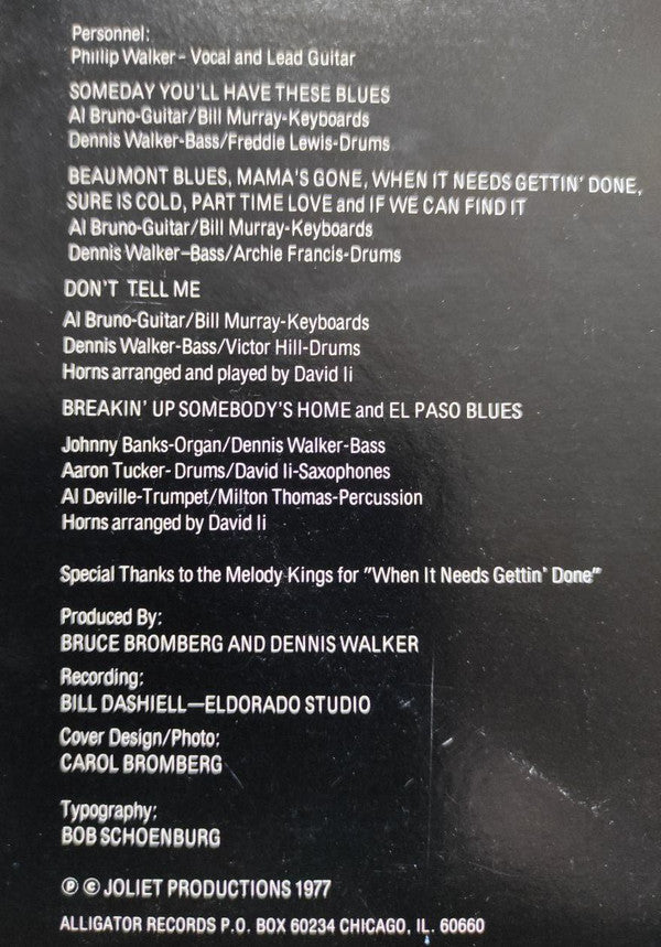 Phillip Walker : Someday You'll Have These Blues (LP, Album, RE)