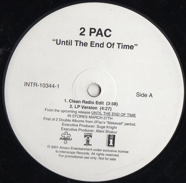 2Pac : Until The End Of Time (12", Single, Promo)