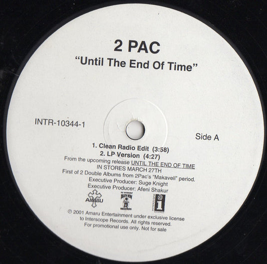 2Pac : Until The End Of Time (12", Single, Promo)