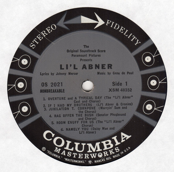 Various : Li'l Abner (The Original Sound-Track Score From The Paramount Picture) (LP, Album)