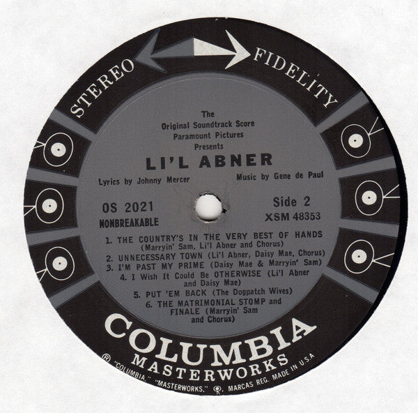 Various : Li'l Abner (The Original Sound-Track Score From The Paramount Picture) (LP, Album)