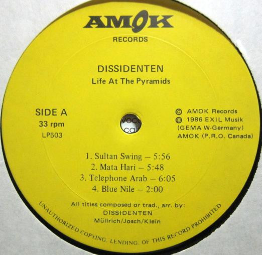 Dissidenten : Life At The Pyramids (LP, Album)