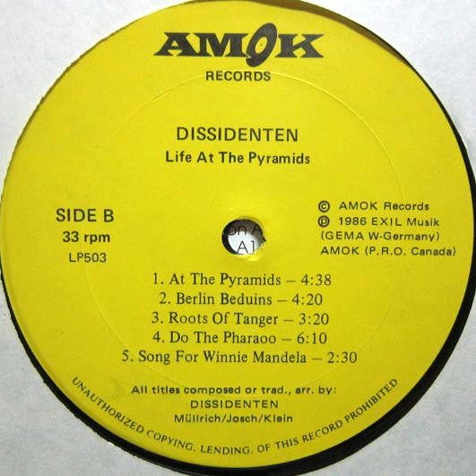 Dissidenten : Life At The Pyramids (LP, Album)