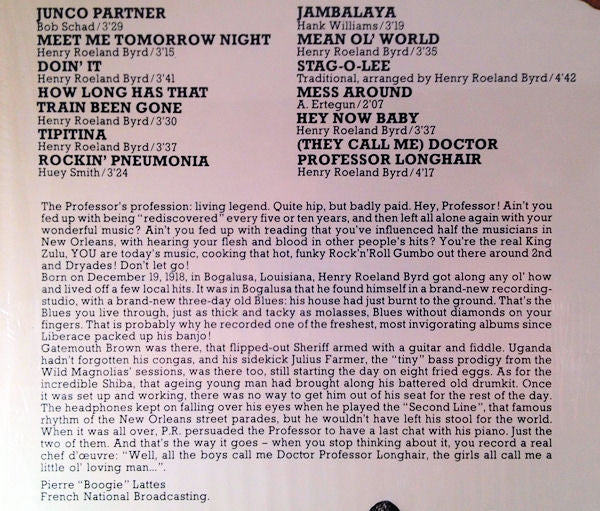 Professor Longhair : Rock 'N' Roll Gumbo (LP, Album, RE)