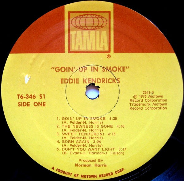 Eddie Kendricks : Goin' Up In Smoke (LP, Album)