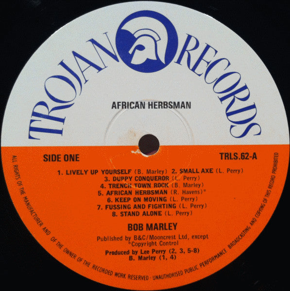Bob Marley & The Wailers : African Herbsman (LP, Album, RE)