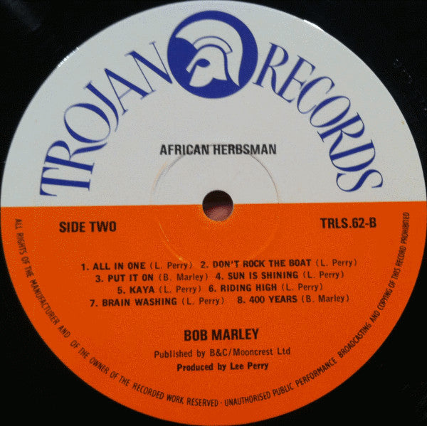 Bob Marley & The Wailers : African Herbsman (LP, Album, RE)