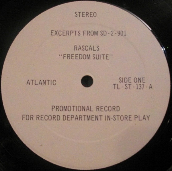 The Rascals : Promotional Record For Record Department In-Store-Play (LP, Promo)