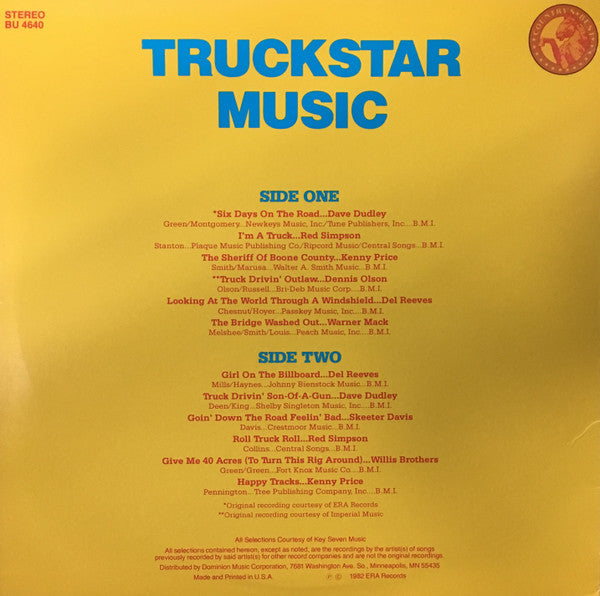 Various : Truckstar Music (LP, Comp)