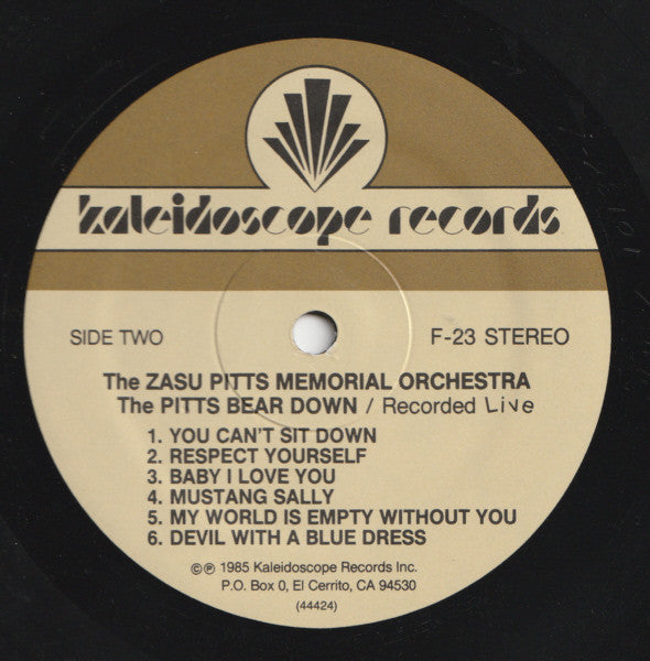 Zasu Pitts Memorial Orchestra : The Pitts Bear Down (LP, Album)