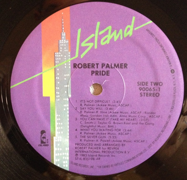 Robert Palmer : Pride (LP, Album, Ltd, Promo, Qui)