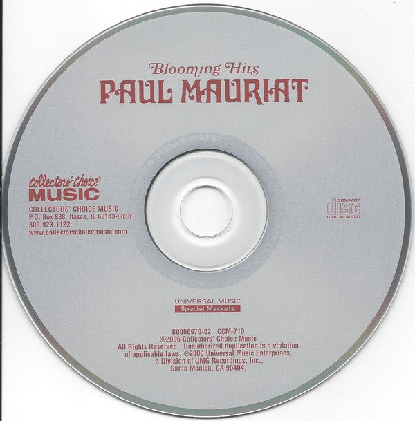 Paul Mauriat And His Orchestra : Blooming Hits (CD, Album, RE)