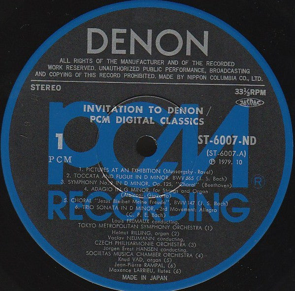 Various : Invitation To Denon / PCM Digital Classics (LP, Smplr)