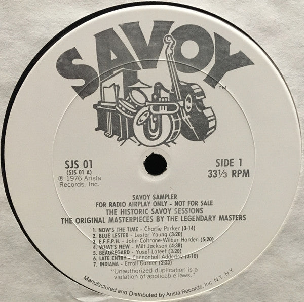 Various : The Historic Savoy Sessions. The Original Masterpieces By The Legendary Masters (Savoy Sampler) (LP, Comp, Promo)