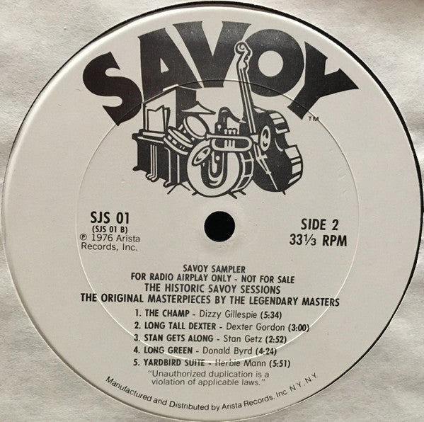 Various : The Historic Savoy Sessions. The Original Masterpieces By The Legendary Masters (Savoy Sampler) (LP, Comp, Promo)