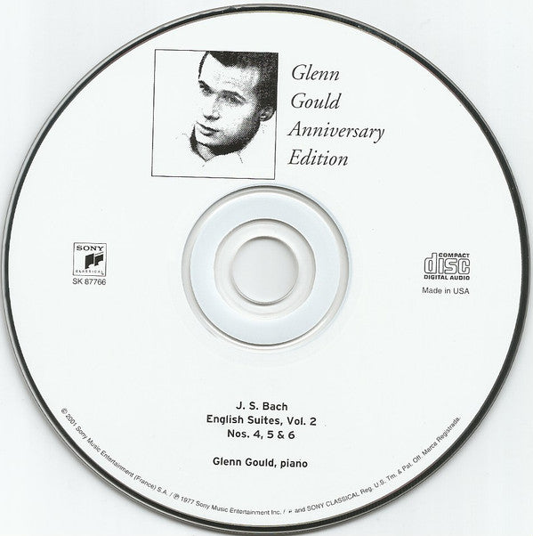 Johann Sebastian Bach, Glenn Gould : English Suites, Volume 2, No.4 In F Major, No.5 In E Minor, No.6 In D Minor (CD, RE, Dig)