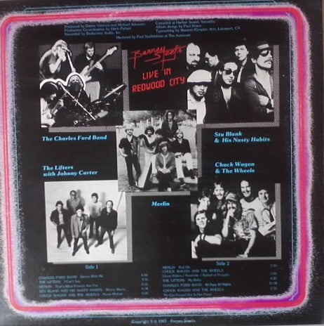 Various : Barney Steel's Live In Redwood City (LP, Comp, Whi)