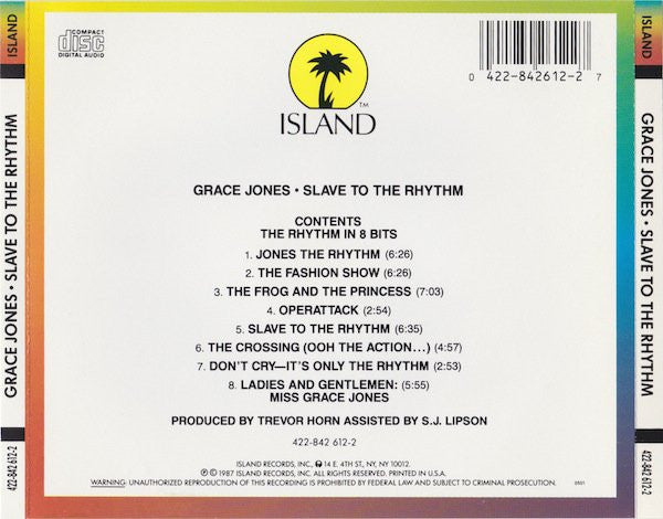 Grace Jones : Slave To The Rhythm (CD, Album, RE)